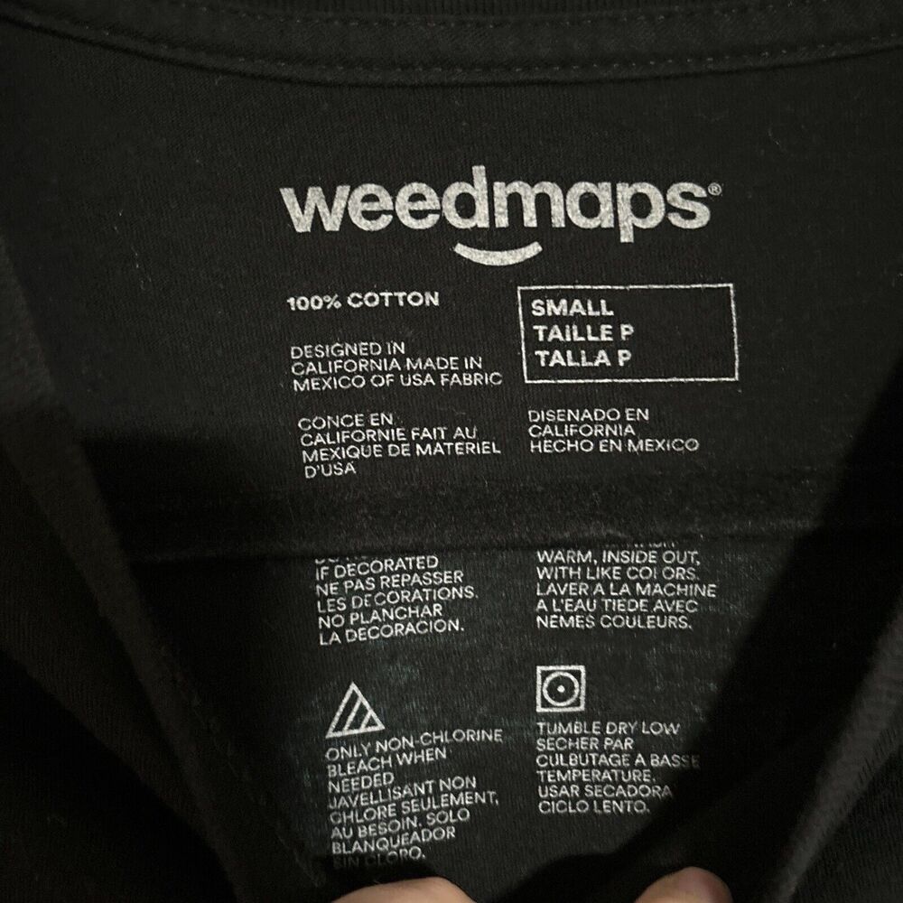 Weedmaps Short sleeve Tee High Massachusetts Cannabis History Size Small - Picture 4 of 5